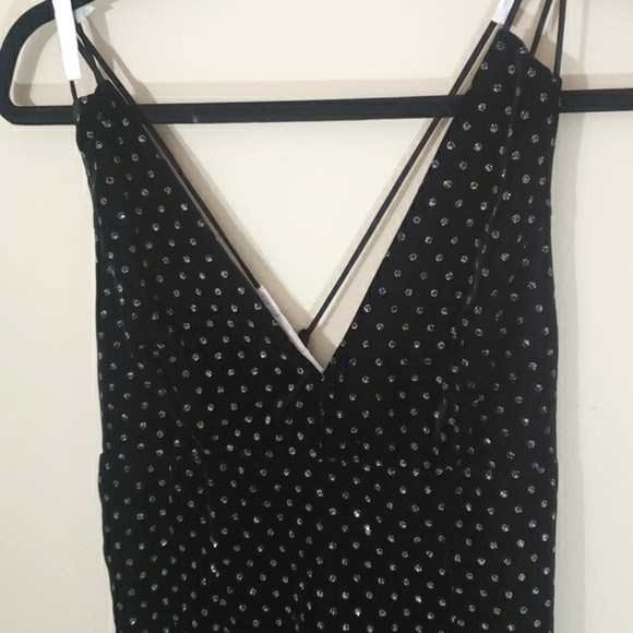 NWT spaghetti strap velvet dress. sexy back that falls below shoulder blades. - Picture 1 of 4